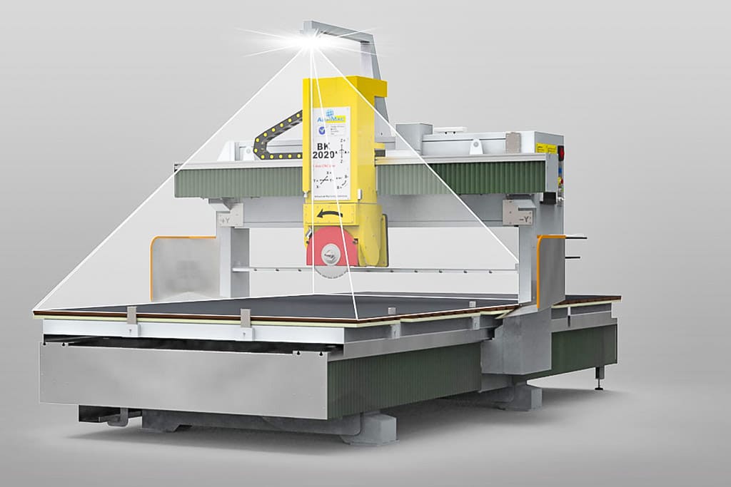 CNC Bridge Saw On-board camera | CNC五轴数控桥切机跟随摄像头