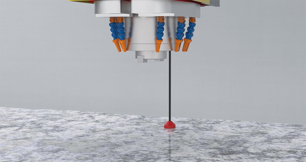 CNC Contouring centers thickness probe