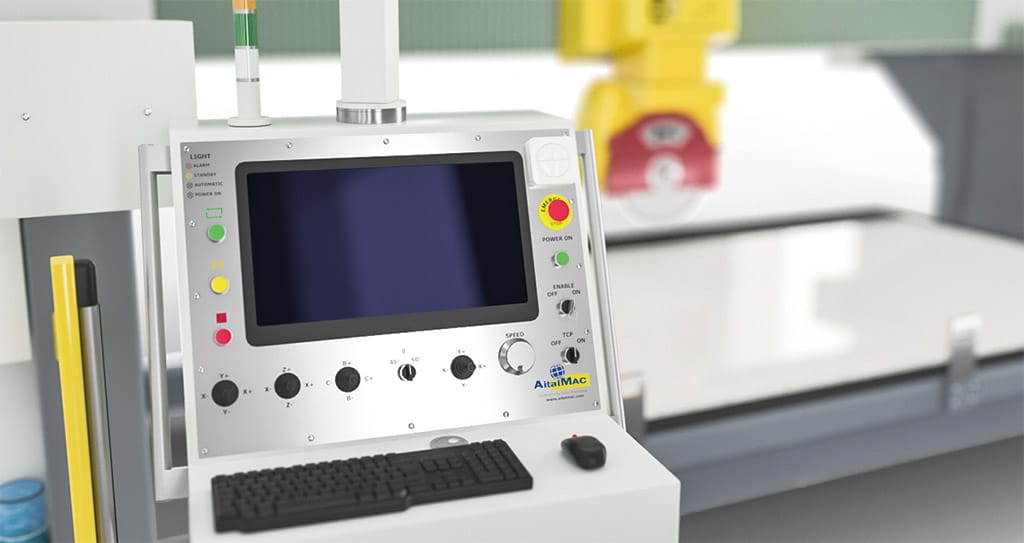stone CNC Bridge Saw controller center