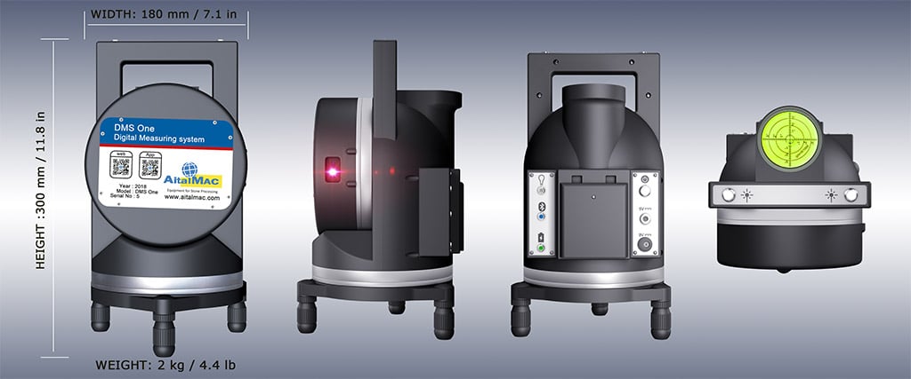 Laser digital measuring system views | 激光测绘仪三视图