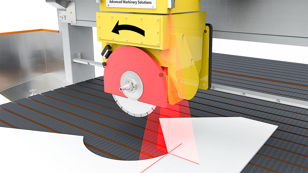 CNC Bridge Saw DXF Laser templater