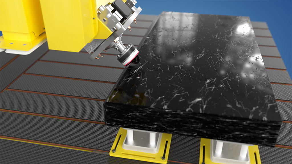 cnc work center stone edge and surface polish