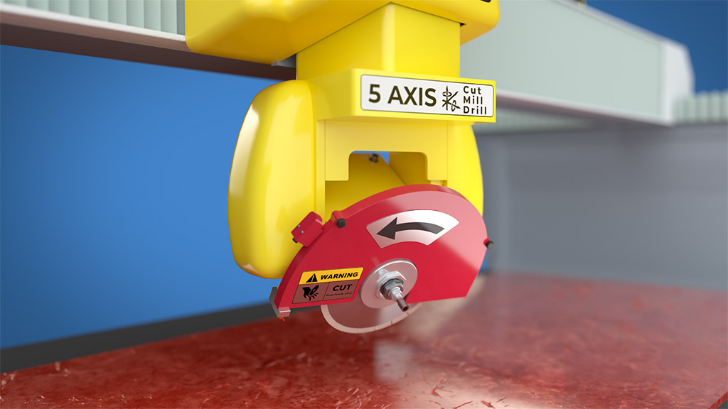5 axis stone bridge saw