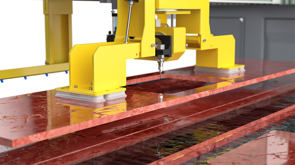 Stone CNC Waterjet Vacuum