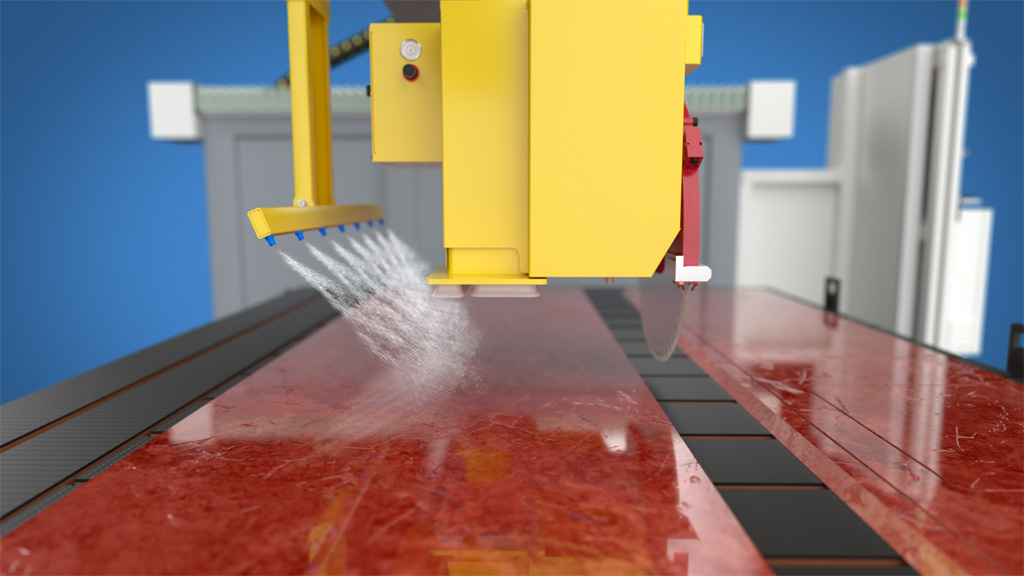5 Axis Stone CNC Bridge Saw A5 D625 washing system