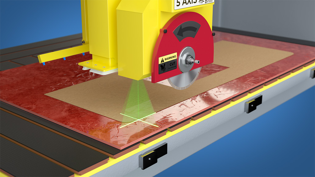 CNC Bridge Saw Orbit DXF Digital templater